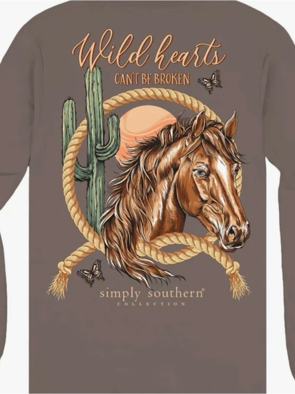 New Simply Southern Wild Hearts Equestrian Horse Shirt XL